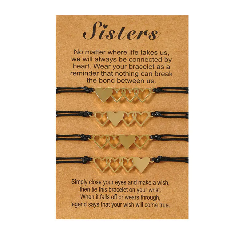 Heart-shaped Braided Stainless Steel Bracelet