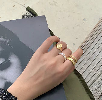 Natural Freshwater Pearl Ring, 2-3MM Adjustable Band