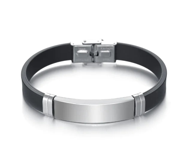 Hip Hop Bad Bunny Stainless Steel Silicone Bracelet