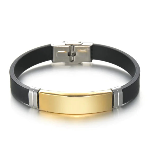 Hip Hop Bad Bunny Stainless Steel Silicone Bracelet