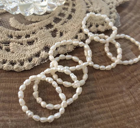 Natural Freshwater Pearl Ring, 2-3MM Adjustable Band