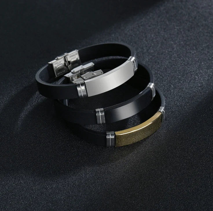 Hip Hop Bad Bunny Stainless Steel Silicone Bracelet